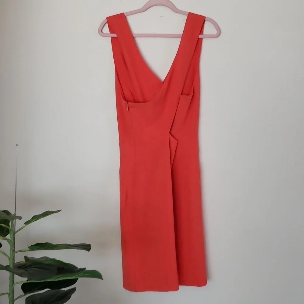 Banana Republic peach orange cross back summer dress, mini dress, wedding guest.